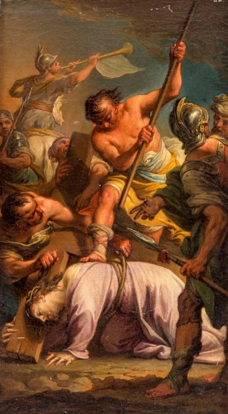 Cristo cade sotto la croce - attribuito